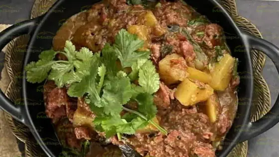 Healthy Indian-Style Corned Mutton Curry with Fresh Veggies (Fast Food Craving Transformation)