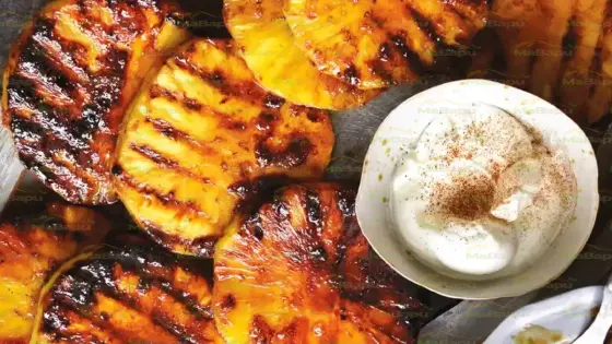 Grilled Pineapple with Spicy Chili-Paprika Glaze (Healthy Vegan Recipe)
