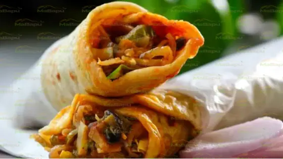 Kolkata Style Kathi Roll with Mint Chutney