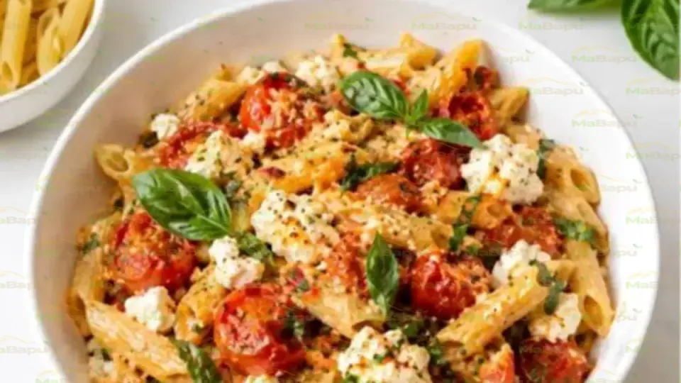Viral Baked Feta Pasta with Cherry Tomatoes – A Mediterranean Sensation for Instagram & TikTok