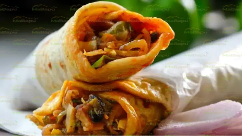 Kolkata Style Kathi Roll with Mint Chutney